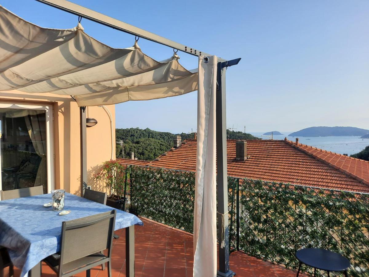 La Terrazza Sul Golfo Dei Poeti Con Vista Mare Apartman Pitelli Kültér fotó